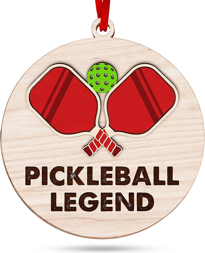Pickleball Ornament - Christmas Tree Decor for Pickleball Enthusiasts, Fun 2025 Pickleball Christmas Ornaments for Women, Inspirational Sport Gift Ideas, Unique Paddle Design