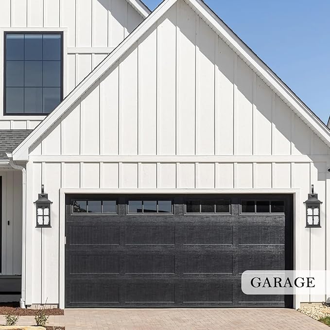 Darkaway Large Outdoor Light Fixtures Wall Mount, 21inch Outside Wall Lights Exterior Lighting Fixture with Water Ripple Glass Outdoor Sconce for House Porch Hallway Garage, 2Pack