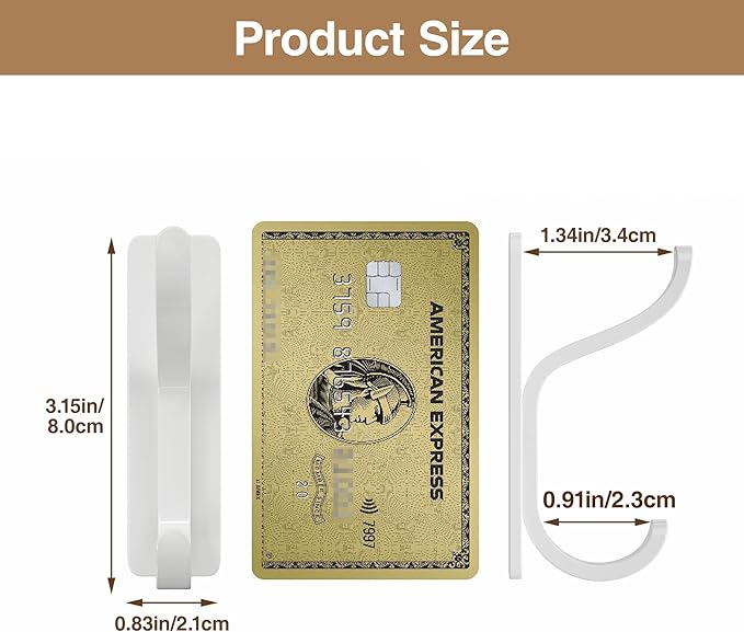 pickpiff Adhesive Wall Coat Hooks - Heavy Duty Stick-On Door Hanger, Metal Hook for Hanging Towel,Purse, Robe, Backpack, Jacket, Clothes - for Bathroom,Dorm, Closet, Kitchen - White, 2 Pack