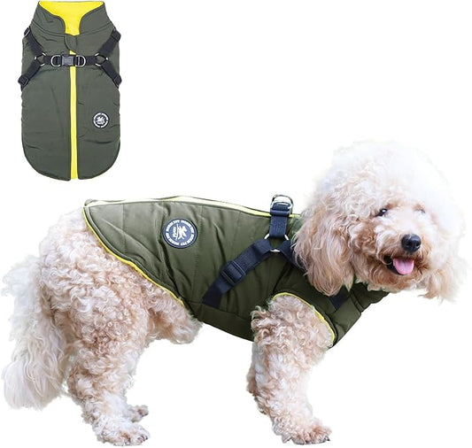 Norbi Dog Coat, Winter Coat with Harness Built in, Adjustable Warm Coats for Small Medium Large Dogs Cold Weather Coats