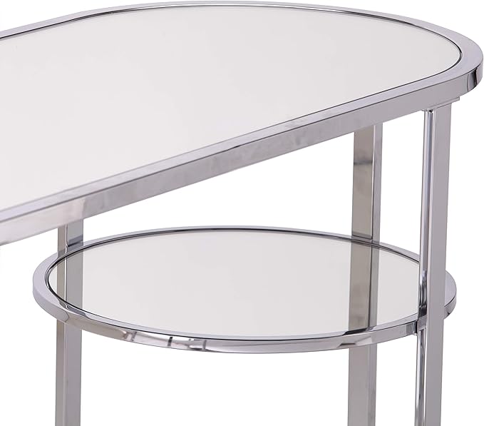 SEI Furniture Maxina Console Table, Polished Chrome