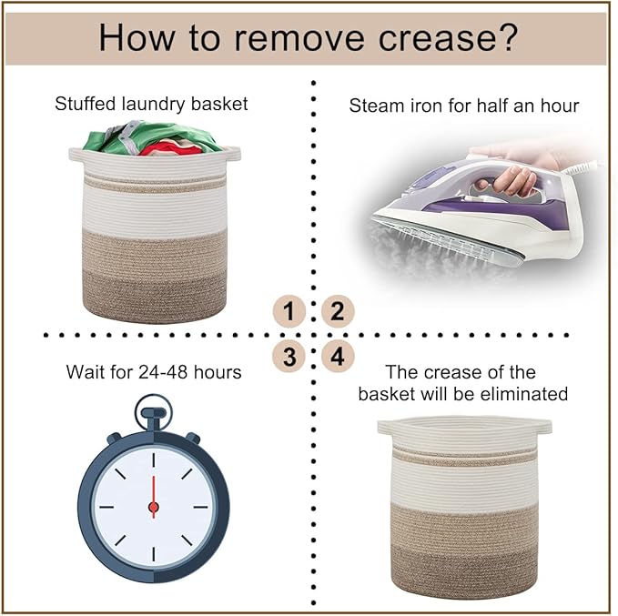 OIAHOMY 80L Laundry Baskets Hamper with Handles,Decorative Basket for Living room,Woven Storage Basket for Toys Bin,Pillows, Blankets,Clothes-20x18in-Gradient Yellow