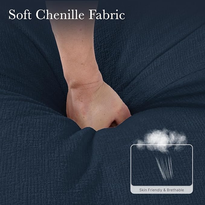 Cloud Modular Sectional Sofa Couch,110” L Sofa with Wide Armrest, Modern High-Density Sponge Compressed Sofa Couch for Living Room, Bedroom,No Assembly Needed (Blue, 3 Seats+1 Ottoman)