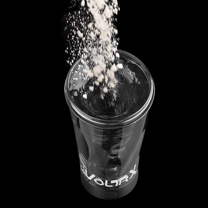 VOLTRX Premium Electric Protein Shaker Bottle, Made with Tritan - BPA Free - 24 oz Vortex Portable Mixer Cup/USB Rechargeable Shaker Cups for Protein Shakes