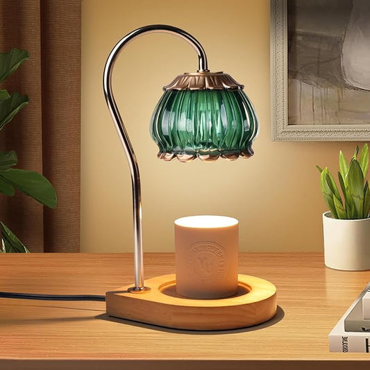 Candle Warmer Lamp with Timer,Dimmable Candle Warmer Light Adjustable Green Warmer Gift for Women Fragrance Candle Holders for Home Decorations,Christmas Gifts