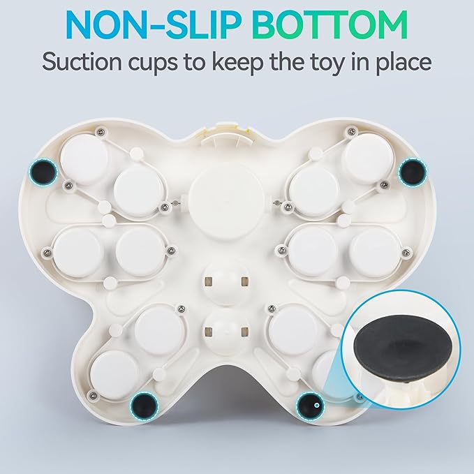 ALL FOR PAWS Interactive Cat Puzzle Feeder – Butterfly Shape Slow Feeder & Treat Dispenser – Enrichment Toy for Kittens & Indoor Cats