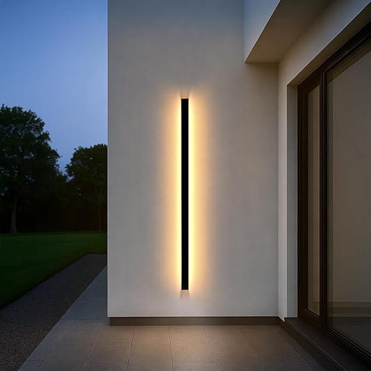 92.5" Modern Outdoor Wall Lights,Long Outdoor Wall Sconce for House, Waterproof Ip65 Linear Wall Light, 70W LED 3000K Light Fixture for Porch, Garage