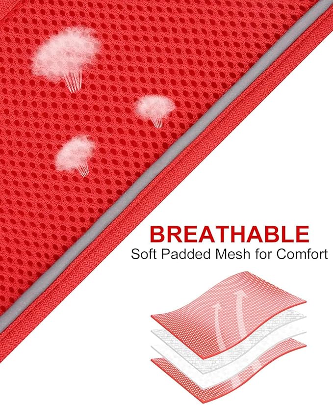 Joytale Small Dog Harness, Breathable Mesh Step-in Vest, Reflective Soft Padded Harnesses for Small and Medium Dogs, Red, M