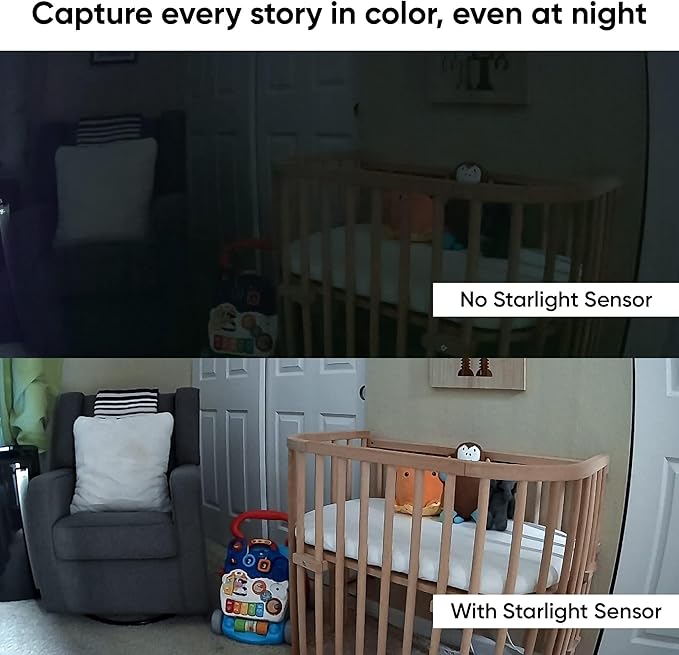 Cam Pan v2, Pan/Tilt/Zoom Indoor Wi-Fi Smart Home Security Camera with 1080p Color Night Vision, Motion and Sound Detection for Baby & Pet, Compatible with Alexa & Google Assistant