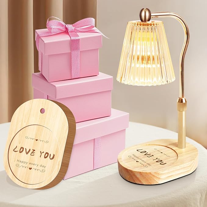 Gifts for Women, Candle Warmer Lamp with Adjustable Height Timer Dimmer,Vintage Home Decor for Scented Jar