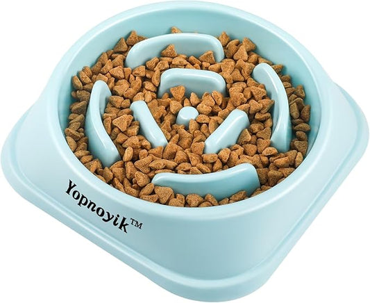 Slow Feeder Dog Bowls for Healthy Eating, Non-Slip and Anti-Choking Design, Reduces Bloating & Overeating for Large Dogs, Easy to Clean