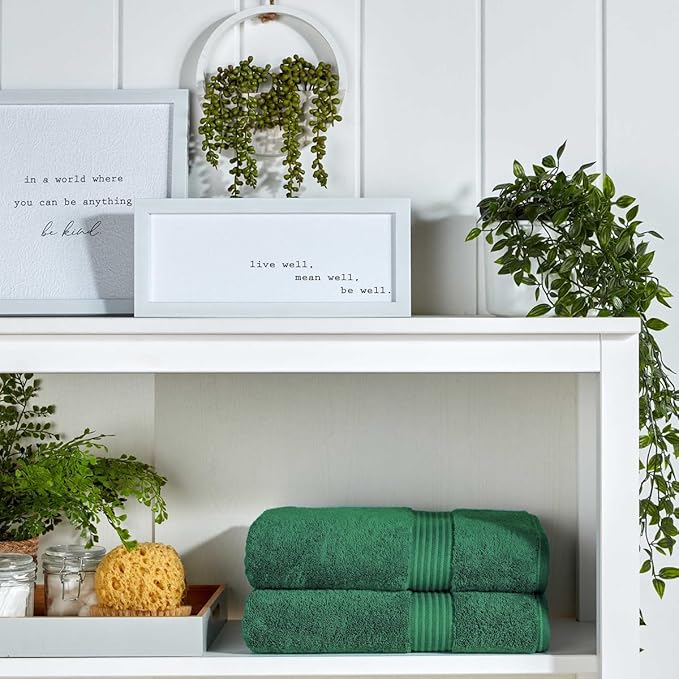 Christy Supreme Hygro 4 Piece Towel Set | Spruce | 100% Luxury Supima Cotton | Ultra Soft | Super Absorbent | 650GSM |2 Bath Sheets 2 Hand Towels