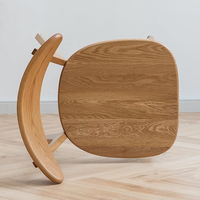 Wood Dining Chair for Kitchen & Dining Room - FAS-Grade North American Oak, Natural Wood Dining Chair with Ergonomic Curved Back,Easy Assembly,Heavy Duty Dining Chairs 400 lb Capacity