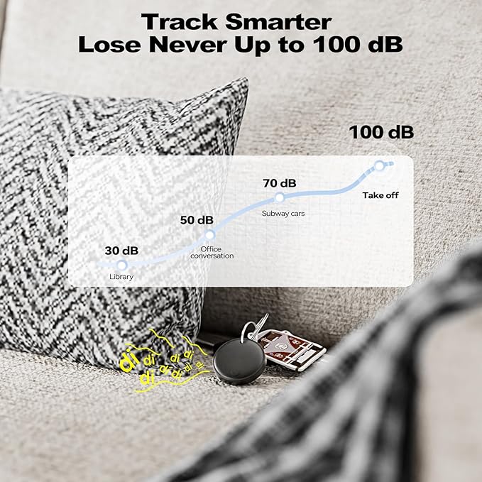 Dual System Smart Tag Tracke for iOS and Android, Smart Bluetooth Tracker Work with Apple Find My or Google Find Hub App, Keys Finder Item Locator, IP67 Waterproof (Black, 2 Pack)