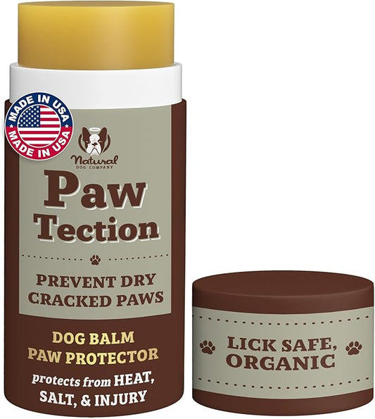 Natural Dog Company PawTection Balm 2 oz Stick – Dog Paw Protection Wax with Shea Butter & Calendula – Shields Paws from Snow, Ice, Salt, Hot Pavement & Rough Terrain – Lick-Safe, Vegan