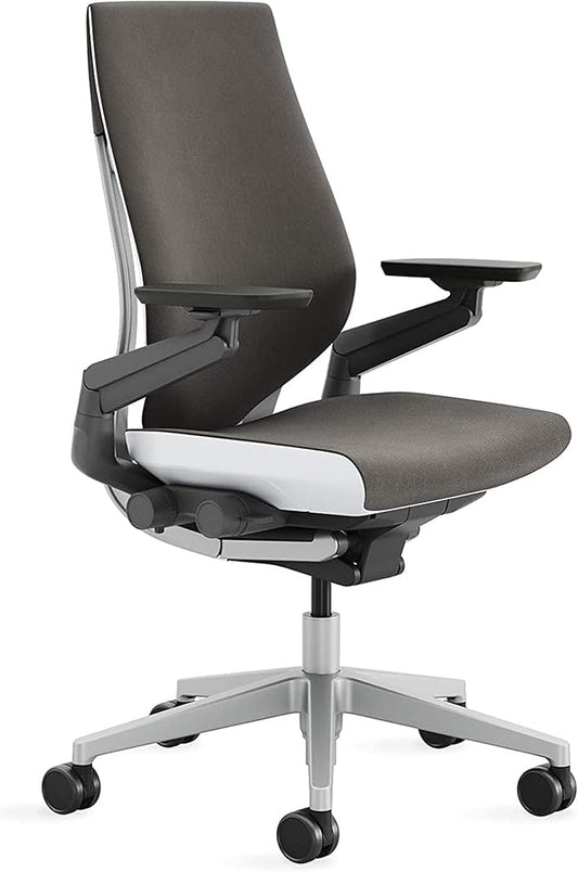 Steelcase Gesture Office Chair - Ergonomic Work Chair with Wheels for Carpet - Comfortable - Intuitive-to-Adjust for Desk - 360-Degree Arms - Graphite Gray Fabric