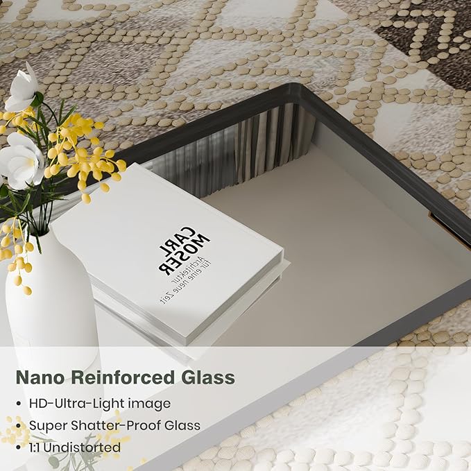 Rectangle Mirror Full Length 30" x 71" Large Floor Mirror Black Shadow Box Frame Wall Mounted for Home Decor Hanging Leaning Wall Full Body Dressing for Closet Bedroom