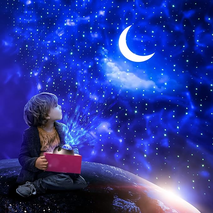 One Fire Star Projector Lights for Bedroom, 43 Lighting Modes Galaxy Star Projector Night Light,Remote Timer Clouds Lamp for Kids Room Decor,360° Rotation LED Christmas Gifts for Kids Teen,Black