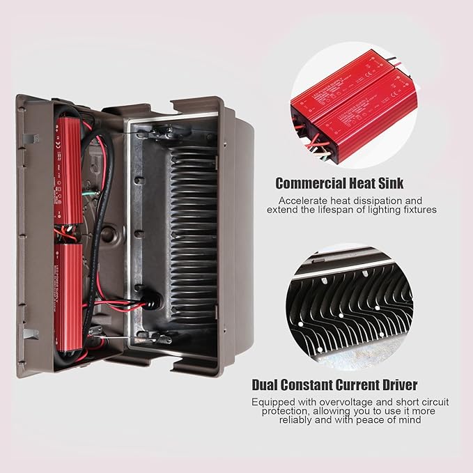 120W LED Wall Pack Outdoor, Super Bright Wallpack Lights, 5000K IP65 Waterproof Exterior Security Commercial Wall Mount Flood Lighting for House Building Shop 6 Pack