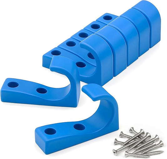 Heavy Duty Hooks for Hanging Coats, Jackets, Backpacks, Baseball Hats - Wall Mounted Rainbow Color Hangers for Kids, Perfect Hook for Classrooms, Bathroom Robes and Towels | J Hook 7-Pack