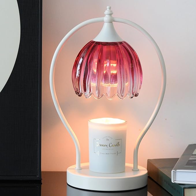 Candle Warmer Lamp with Timer: Dimmable Scented Candle Warmer Aromatherapy Lamp for Home Decor, Ideal Housewarming Birthday Wax Warmer Light Gift, Includes 2 Bulbs