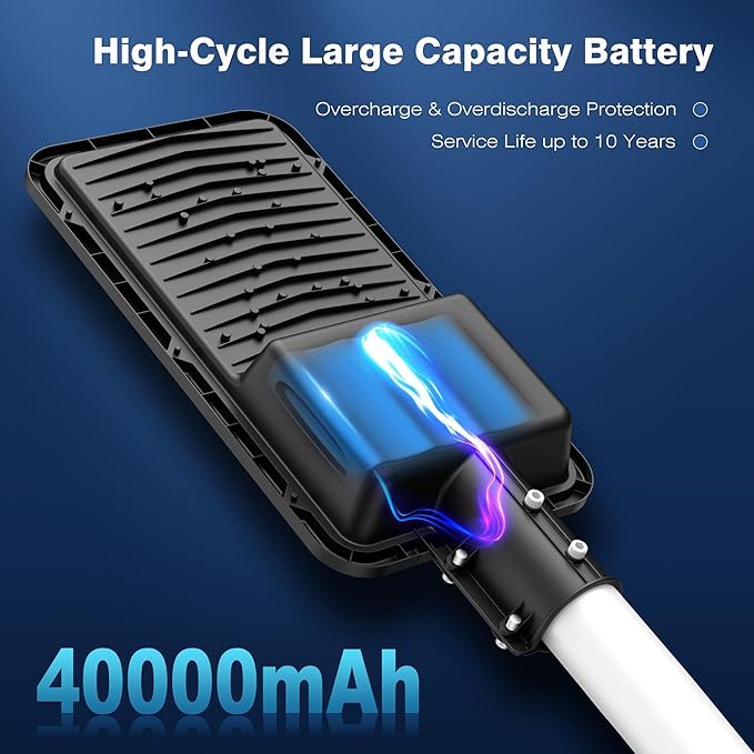 12000W Solar Street Lights Outdoor - 6500K Solar Parking Lot Lights Commercial Dusk to Dawn, Heavy Duty Split Type LED Solar Street Light Remote Control, Street Lights for Yard/Driveway