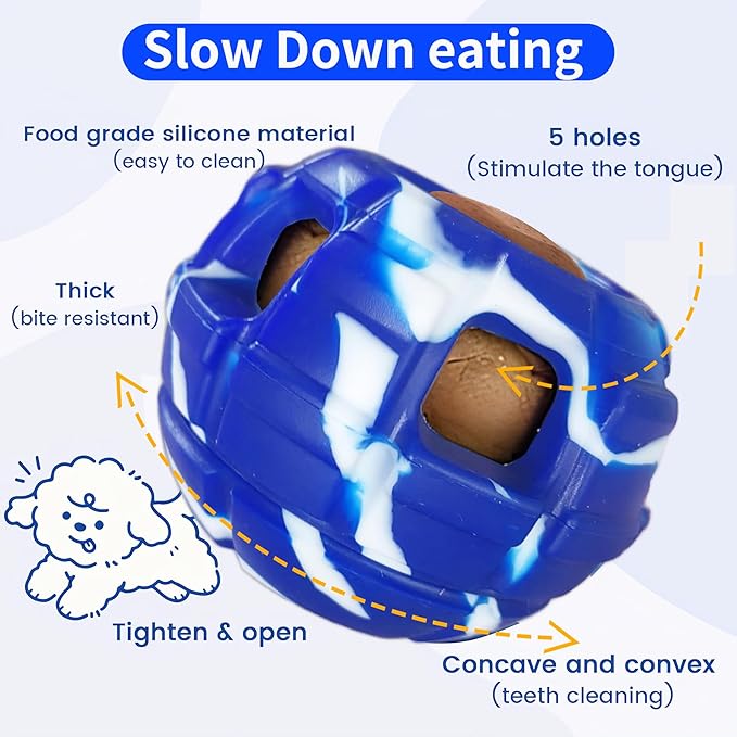 Dog Toys to Keep Them Busy, Interactive Dog chew Toys, Interactive Refillable Frozen Treat Dog Toy, Birthday Gift Boredom Buster Brain Stimulation Training Dog Enrichment Jolly Ball