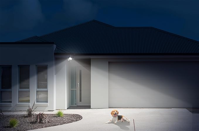 26W Flood Lights Outdoor, CCT Integrated LED Security Light Fixture, 1 Head Exterior LED Outdoor Light with Dusk to Dawn Control, ETL Water Resistant for Garage, Yard, Porch (White)