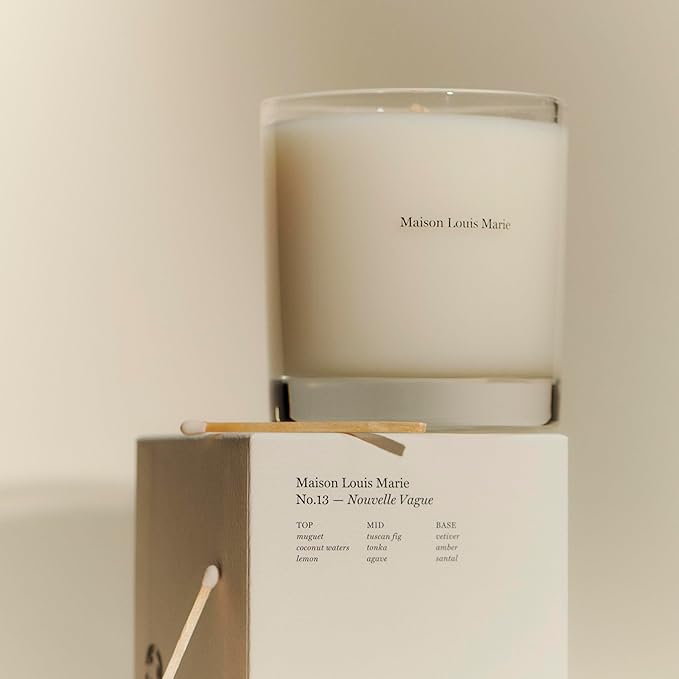 Maison Louis Marie - No.13 Nouvelle Vague Soy Wax Candle | Luxury Fragrances for a Modern World (8.5 oz | 240 g)