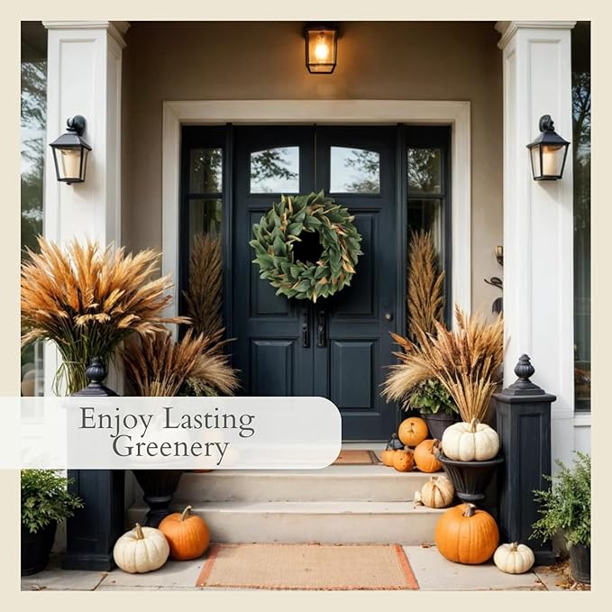CG Hunter Holiday Collection Faux Wreath, Premium Artificial Indoor and Outdoor Large 30" Magnolia Leaf Christmas Wreath, Christmas Decorations and Holiday Greenery