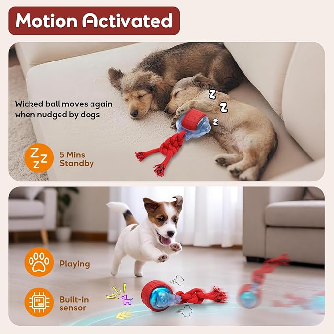 Dog Toys Interactive Dogs Ball with Super High-Speed Rechargeable Dog Toy Ball for Puppies