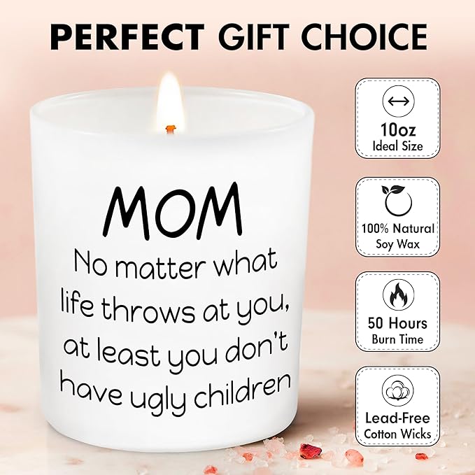 Gifts for Mom from Daughter Son - Mothers Day Gifts for Mom, Wife, Women - Moms Birthday Gift Ideas, Cool Birthday Gift for Moms - Funny Mothers Day Candle, mom Candle Funny 10oz