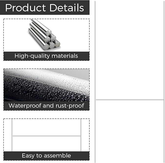 50 Pcs Yard Sign Stake, 15'' x 10'' Heavy Duty Metal H-Stakes, H Frame Yard Sign Stands for Advertising Party Decorations Outdoor Lawn Garden Garage House Christmas Decor