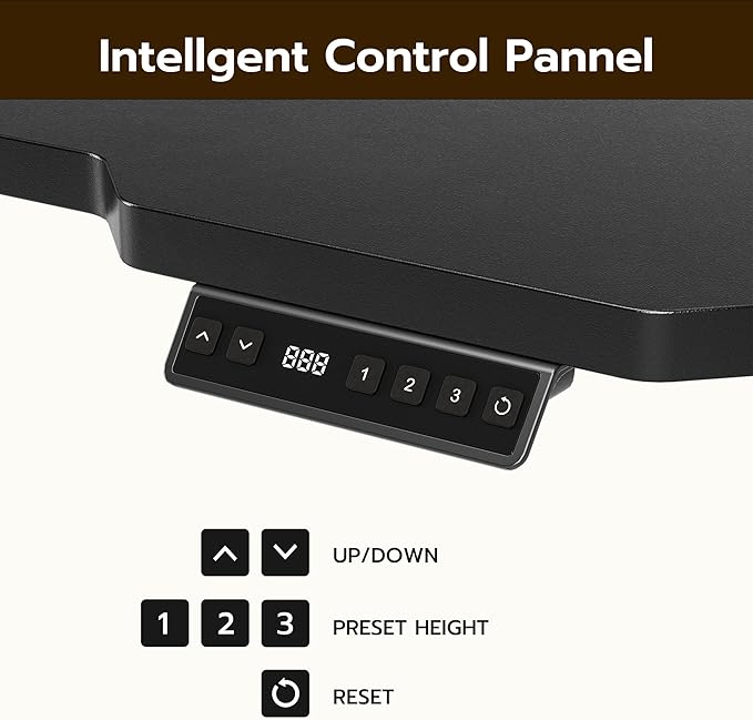 59 Inch L Shaped Standing Desk Adjustable Height,Gaming Electric Corner Standing Desk, Sit Stand Computer Table with Reversiable Splice Board, Black