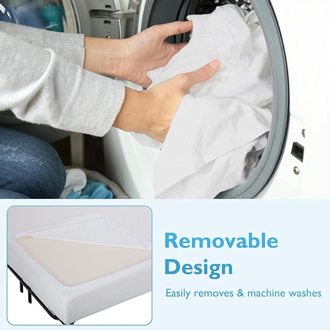 FDW | 8 Inch Twin XL Mattress | Medium Firm | Gel Memory Foam Mattress | White | Bed in a Box, CertiPUR-US Certified | Pressure Relief, Cooling Ventilated Foam | Washable Removable Cover