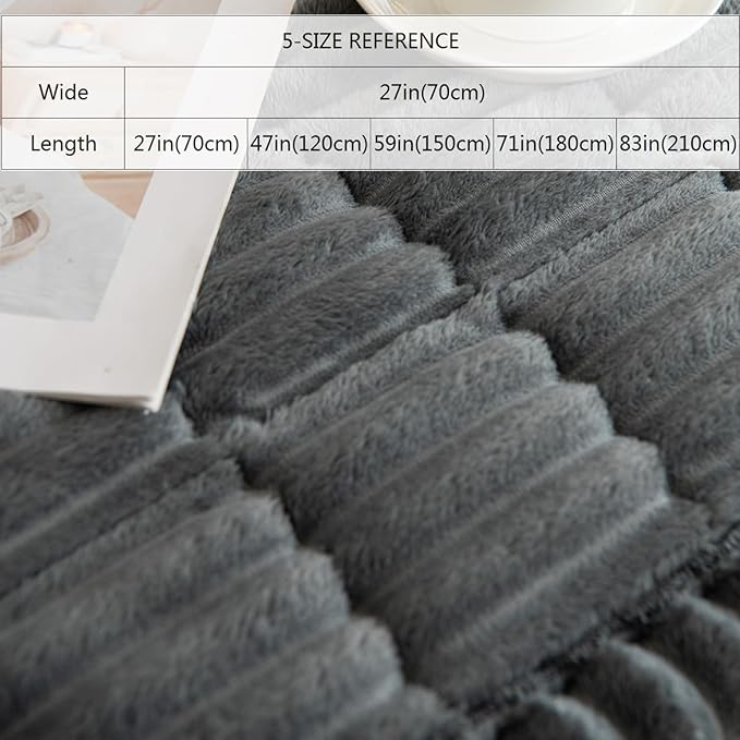 Non Slip Fuzzy Pet Couch Covers for Sofa, Washable Couch Cushion Covers for Dogs Bed Mat (Dark Grey 70 x120)