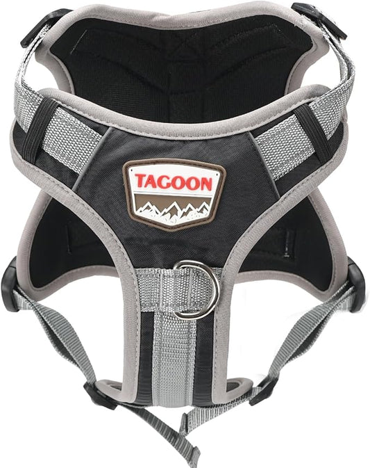Adjustable Dog Vest Harness, No Pull Vest with Handle, Training for Walking, Running, Medium Size Fits Neck 18-21 Inch and Chest 20-26 Inch, Black, M
