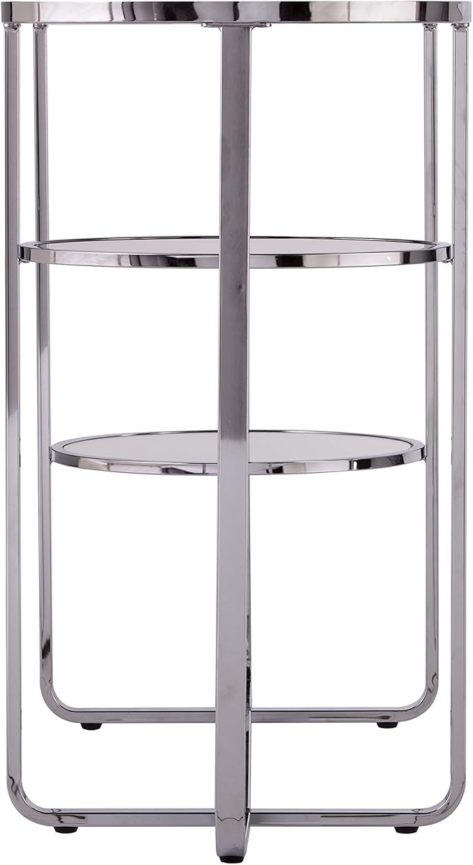 SEI Furniture Maxina Console Table, Polished Chrome