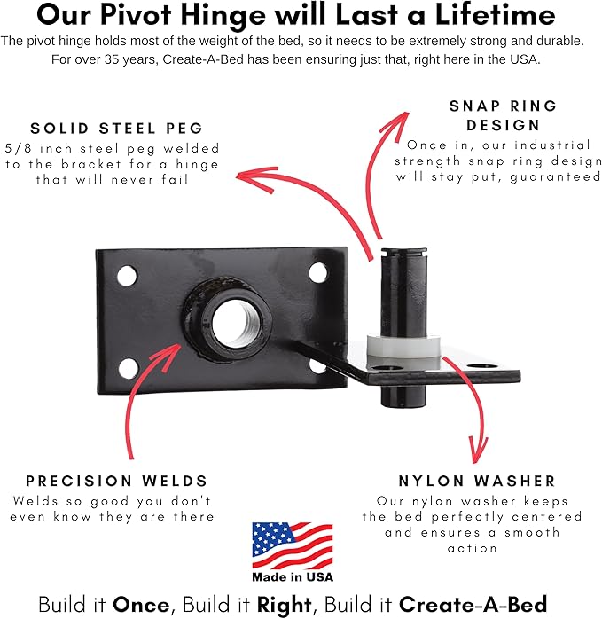 Create-A-Bed Twin Size Deluxe Murphy Bed Kit, Horizontal