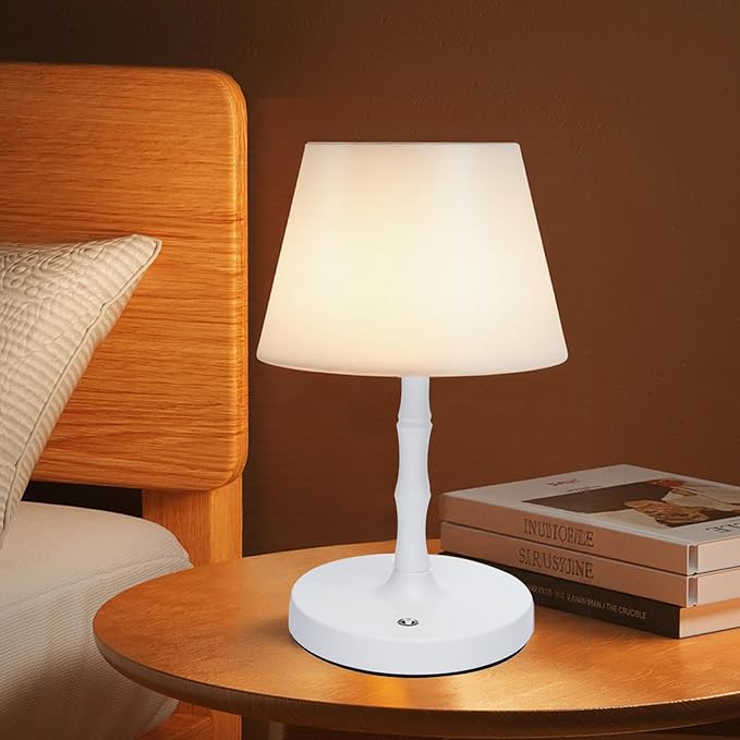 Adjustable Outdoor Lights Powered by Batteries, Suitable for Offices and bedrooms, Children's Sleep, Courtyard Camping Restaurants, LED Night Lights, Rechargeable Battery Driven Lights (White)