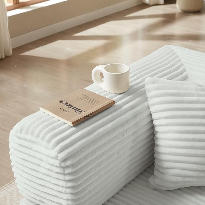 Boneless Couch Sofa Bed Sectional Couches for Living Room,Futon Cloud Couch with Sleeper Sofa,Sofas for Living Room Oversized Corduroy Upholstered (Light Grey)