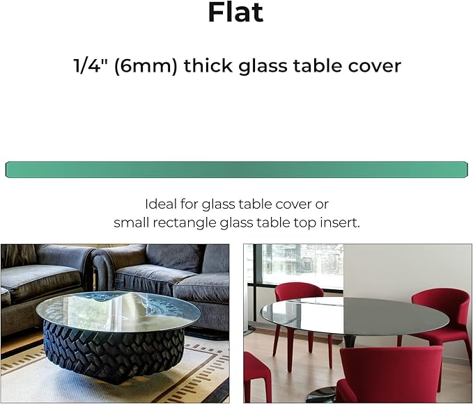 48" Inch Round Glass Table Top 1/4" Thick Flat Polish Edge Tempered by Fab Glass and Mirror