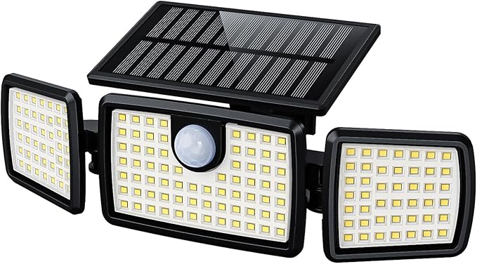MIHANI Solar Lights Outdoor, Solar Motion Deck Lights Outdoor for Deck with High Brightness, Larger Built-in Tempered Glass Solar Panel, Sensitive PIR Motion Inductor (Non-Remote,1 Pack)