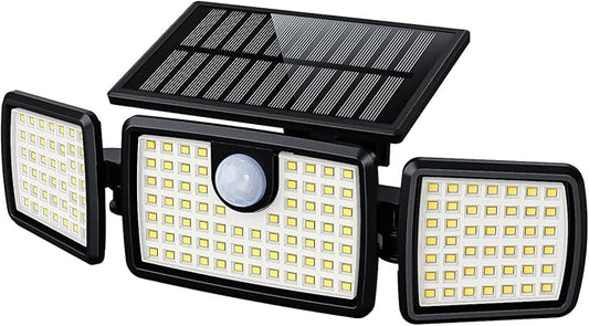 MIHANI Solar Lights Outdoor, Solar Motion Deck Lights Outdoor for Deck with High Brightness, Larger Built-in Tempered Glass Solar Panel, Sensitive PIR Motion Inductor (Non-Remote,1 Pack)