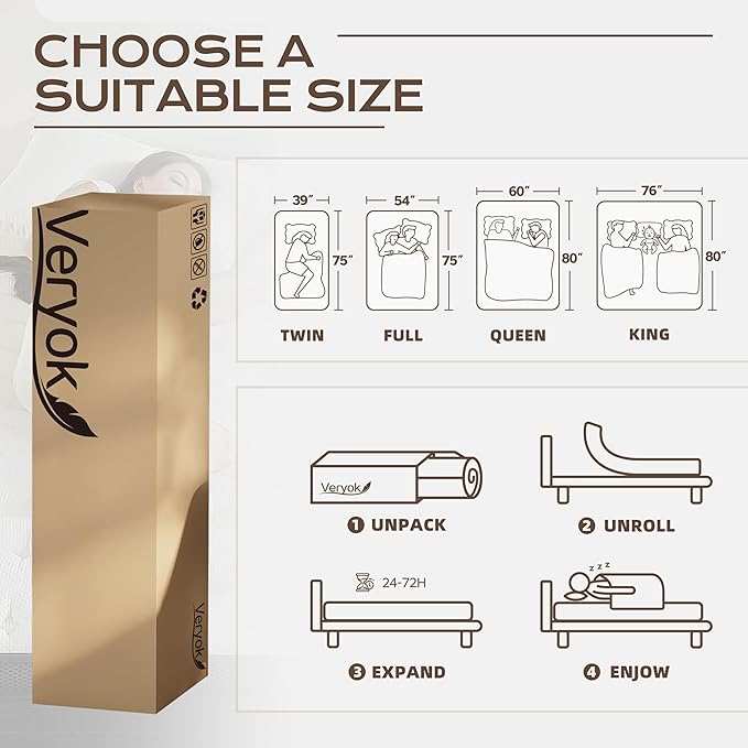 Hybrid Mattress King Size, 12 Inch Soft King with Hybrid Bed Mattress in a Box with Individual Pocketed Spring, Motion lsolation, Cooling and Breathable Fabric