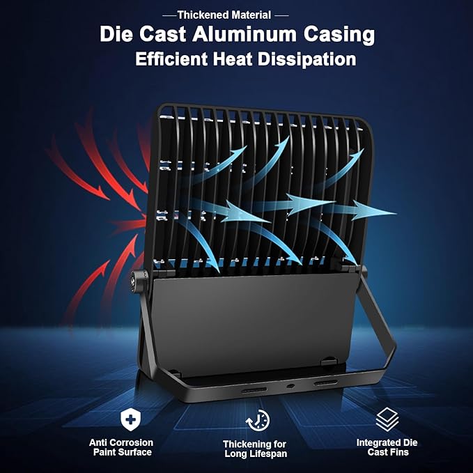 360W Stadium Flood Light Outdoor LED, 50800 Lumen 110-270v Commercial Super Bright Yard Floodlight 5000k, IP65 Waterproof Exterior Flood Lighting Security for Arena, Field, Sport, Court