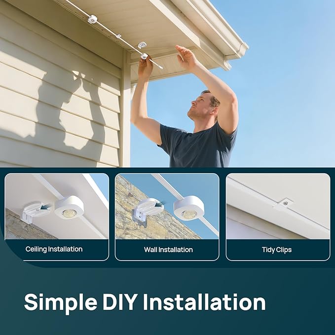 Linkind Permanent Outdoor Lights HP5,Smart AI RGBTW 150ft Christmas Lights, 85 Scenes Modes for Daily Holiday Christmas Decorations,IP67 Waterproof, Compatible with Alexa,Google Assistant