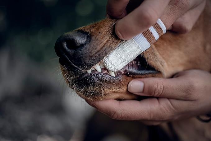 LILA LOVES IT Toothbrush for Dogs - Practical Dental Micro Fleece Made of Micro-Fleece, Dental Care for Dogs, Gentle on Gums, Dental Micro Fleece