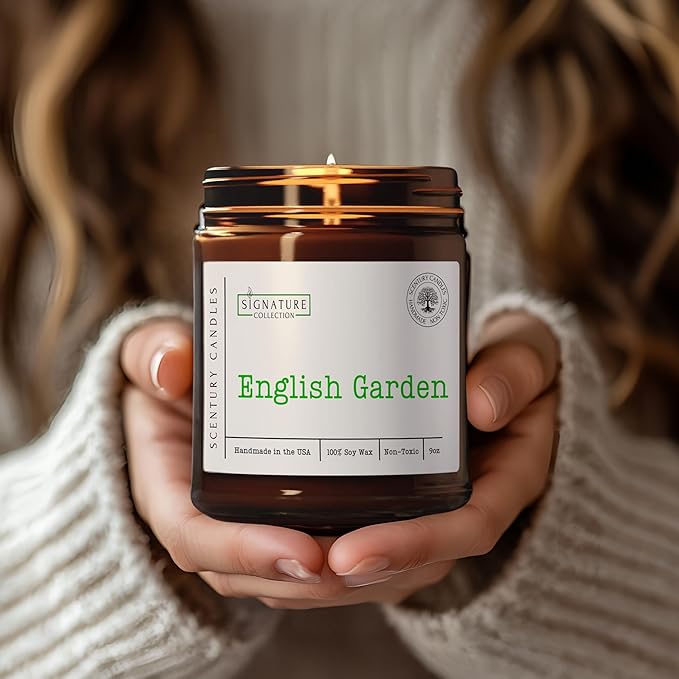 English Garden Floral Scented Candle, Many Scents to Choose from, All Natural Non-Toxic Soy Wax, Handmade in The USA (English Garden)