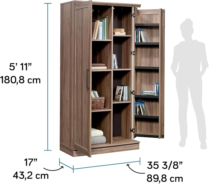 Sauder HomePlus Storage Cabinet/ Pantry cabinets, Salt Oak finish